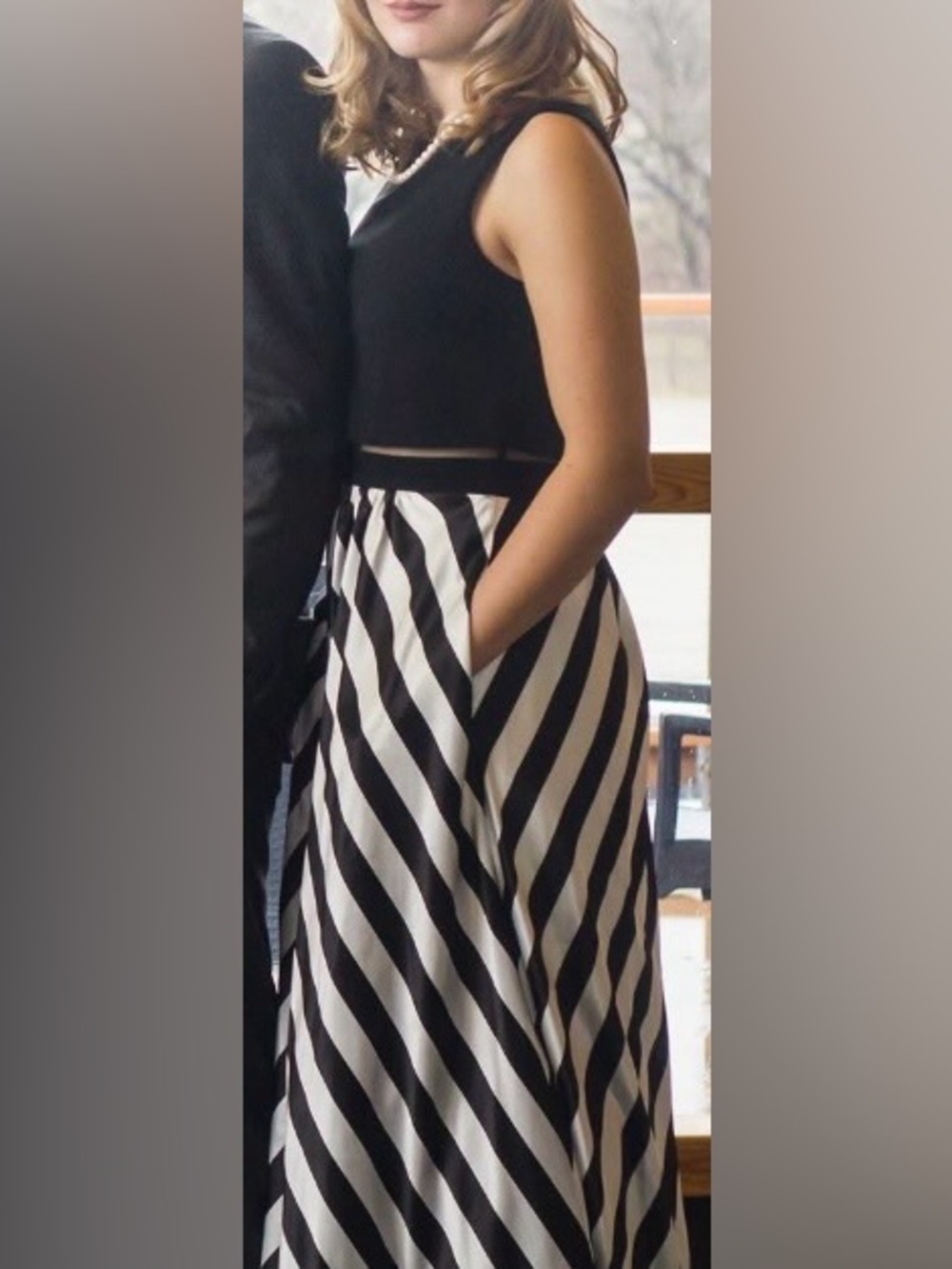 Laura Black & White Maxi Dress